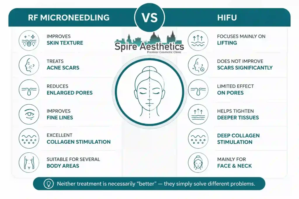 RF Microneedling vs HIFU: Which Treatment Gives Better Results Kings Norton?